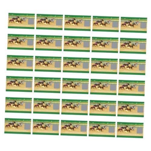KONTONTY 1 Satz Rubbelkarten Pferde-Derby-Karte Rubbellose Für Pferdederby Rubbelspieltickets Pferde-Derby-partyzubehör Pferderennen-glücksspiel Rose Papier Rabattkarte Karikatur Kleinkind von KONTONTY