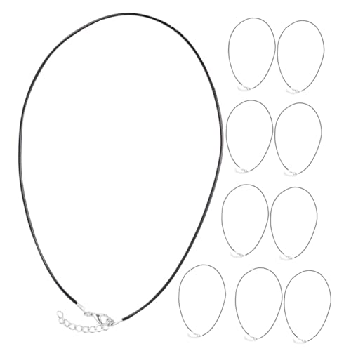 KONTONTY 1 Satz Schwarze Schnur Mit Karabinerverschluss Praktische DIY Bastelmaterialien Hautfreundlich Und Langlebig Für Schmuckherstellung Und Armbänder 10 Stück von KONTONTY
