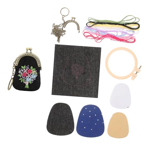 KONTONTY 1 Satz Stoff Sticknadel Stanzen Tasche Bastelsets Nähmuster Nähzubehör Stickrahmenständer Stickset Für Bausätze Nähset Bausatz Gesteppt Kosmetik Bettwäsche Aus Baumwolle von KONTONTY