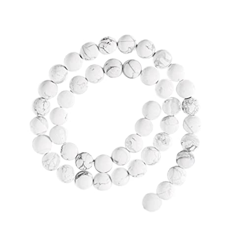 KONTONTY Schmuckherstellungsset Mit Runden Magnesitperlen 37 Stück 8 Mm Naturperlen Für Halsketten Armbänder Heimdekoration von KONTONTY