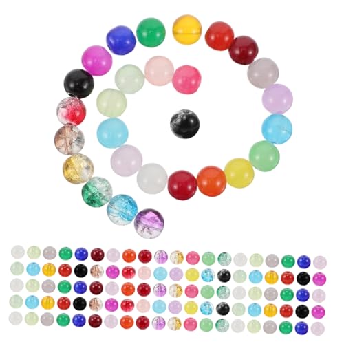 KONTONTY 1 Schachtel Glasperlen Crackle Finish für DIY Schmuckherstellung Armbänder Halsketten Ohrringe Bastelmaterial Handgefertigte Perlen für Kreative Accessoires von KONTONTY