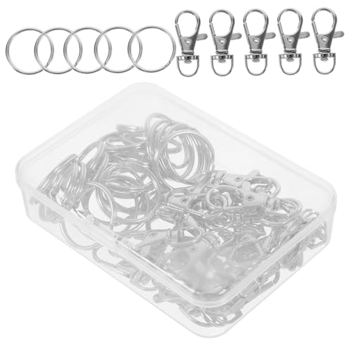 KONTONTY 1 Schachtel Teiliges Metall Drehverschluss Set Langlebige Karabiner und Schlüsselringe für Taschen Rucksäcke Diy Zubehör Stabile Metallringe für Geldbörsen und Gurte KONTONTY 1 Schachtel Teiliges Metall Drehverschluss Set Langlebige Karabiner und Schlüsselringe für Taschen Rucksäcke Diy Zubehör Stabile Metallringe für Geldbörsen und Gurte von KONTONTY