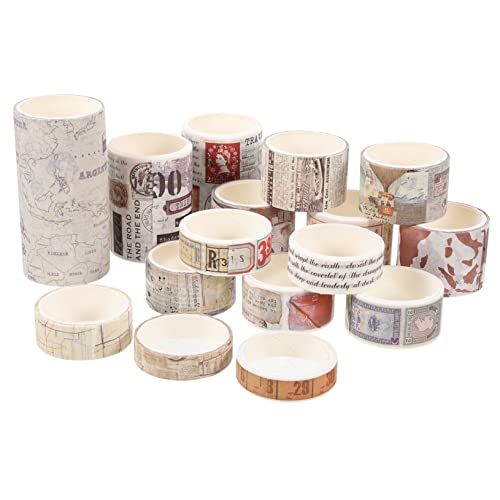 KONTONTY 1 Schachtel Vintage Washi Tape Dekoratives Klebeband für Diy Projekte Scrapbooking und Journaling für Handbücher Alben und Kreative Bastelarbeiten von KONTONTY