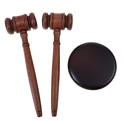KONTONTY 1 Set Praktisches Holzauktionshammer-werkzeugset Richterhammer-basisset Lautes Klopfgeräusch Für Die Auktion von KONTONTY