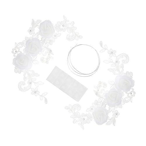 KONTONTY 1 Stück Kuchen Spitzengirlande Kuchen Dekoration Hochzeitstorte Spitzenkuchen Romantischer Kuchenaufsatz Girlande Kuchendekorationen Kranz Hochzeit Party von KONTONTY