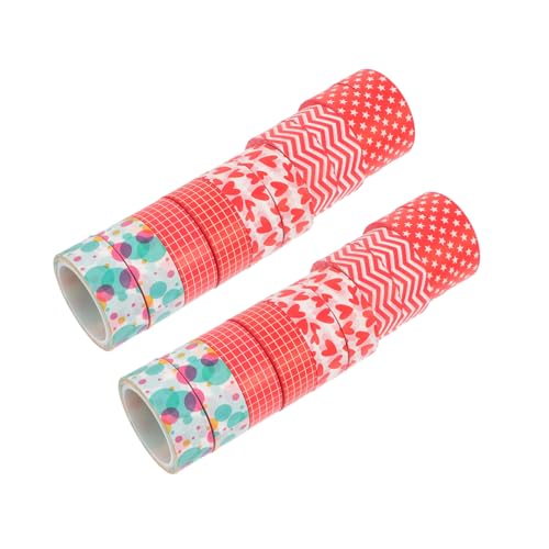 KONTONTY 10 Rollen Liebesband Streifen Papier Selber Machen Fotoalbumband Handkontoband Klebeband Aufkleber Für Geschenkverpackungen Handkontenbänder Japanisches Papier von KONTONTY