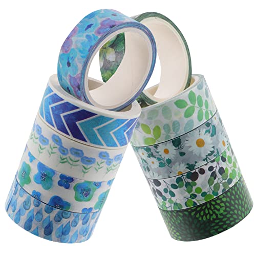 KONTONTY 10 Rollen Washi Tape Set Dekorative Klebebänder für Scrapbooking Diy Projekte Journalgestaltung Handgefertigte Leicht Ablösbar und Vielseitig Einsetzbar von KONTONTY
