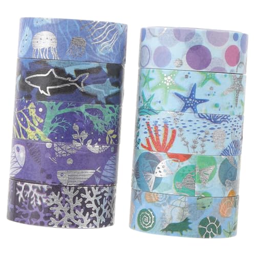 KONTONTY 10 Rollen Washi-tape-aufkleber Gemustert Scrapbooking Journaling Sammelalbum Zeitschriftenaufkleber Dekorative Bänder Diy Washi Tapes Dekoratives Klebeband Papier KONTONTY 10 Rollen Washi-tape-aufkleber Gemustert Scrapbooking Journaling Sammelalbum Zeitschriftenaufkleber Dekorative Bänder Diy Washi Tapes Dekoratives Klebeband Papier von KONTONTY