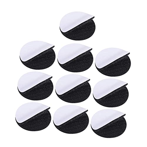 KONTONTY 10 Sätze Runde Selbstklebende Klettpunkte für Heim und Büroanwendungen Abnehmbare Hook Loop Dots für Organisation und Basteln Wasserfest und Wiederverwendbar von KONTONTY