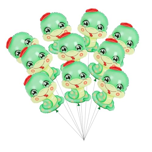 KONTONTY 10 Stück Schlangenförmige Luftballons 2025 Chinesische Tierkreiszeichen Neujahrsdekorationen Sternzeichen Tierballon Schlangenfolienballons Für Feiertagsfeiern von KONTONTY