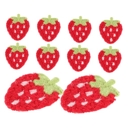 KONTONTY 10 Stück Aufnäher für Kleidung Niedliche Erdbeer Patches zum Aufbügeln Handgemachte Stickereien für Jacken Hosen und Taschen DIY Accessoires für Kreative Projekte KONTONTY 10 Stück Aufnäher für Kleidung Niedliche Erdbeer Patches zum Aufbügeln Handgemachte Stickereien für Jacken Hosen und Taschen DIY Accessoires für Kreative Projekte von KONTONTY