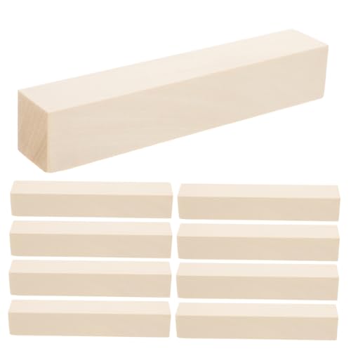 KONTONTY 10 Stück Basswood Gravur Kit Holzblöcke Holzstock Babyparty-Blöcke zum Dekorieren Stangen aus Balsaholz Dübel zum Basteln Holzdübelstangen Holzquadrate große Holzklötze Linde Beige KONTONTY 10 Stück Basswood Gravur Kit Holzblöcke Holzstock Babyparty-Blöcke zum Dekorieren Stangen aus Balsaholz Dübel zum Basteln Holzdübelstangen Holzquadrate große Holzklötze Linde Beige von KONTONTY