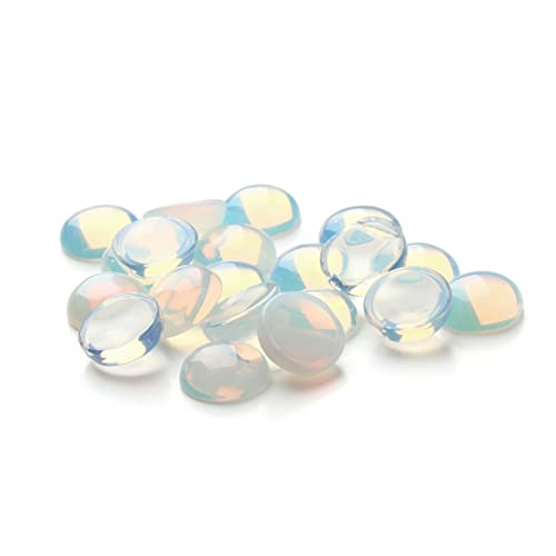 KONTONTY 10 Stück DIY Opal Schmucksteine Flacher Boden Anhänger Bastelsteine für Schmuckherstellung Damen und Mädchen Charm Anhänger Zubehör KONTONTY 10 Stück DIY Opal Schmucksteine Flacher Boden Anhänger Bastelsteine für Schmuckherstellung Damen und Mädchen Charm Anhänger Zubehör von KONTONTY