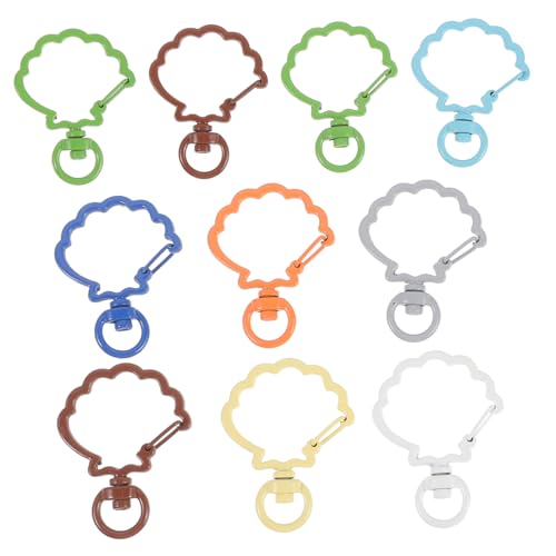 KONTONTY 10 Stück Drehbare Metallringe für Schlüsselanhänger Karabinerhaken für Taschen und DIY Projekte Leicht und für Handwerk und Zubehör von KONTONTY