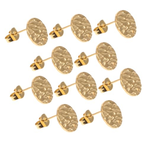 KONTONTY 10 Stück Geometrische Ohrring Pins Diy Ohrstecker Basis für Schmuckherstellung Goldfarbene Ohrstecker zum Ohrringe Selbst Machen von KONTONTY