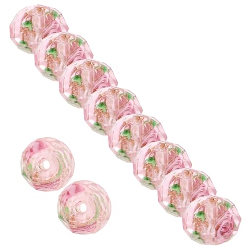 KONTONTY 10 Stück Glasperlen für Diy Schmuck Bunte Spacer Beads für Armbänder und Leichte und Vielseitige Bastelperlen für Handarbeiten und Dekoration von KONTONTY