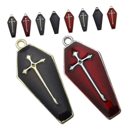 KONTONTY 10 Stück Halloween-deko-anhänger Halloween-Charme Ornament Anhänger Für Die Schmuckherstellung Zubehör Plattiert Kreuzen Sarg Silberner Kreuzanhänger Legierung KONTONTY 10 Stück Halloween-deko-anhänger Halloween-Charme Ornament Anhänger Für Die Schmuckherstellung Zubehör Plattiert Kreuzen Sarg Silberner Kreuzanhänger Legierung von KONTONTY