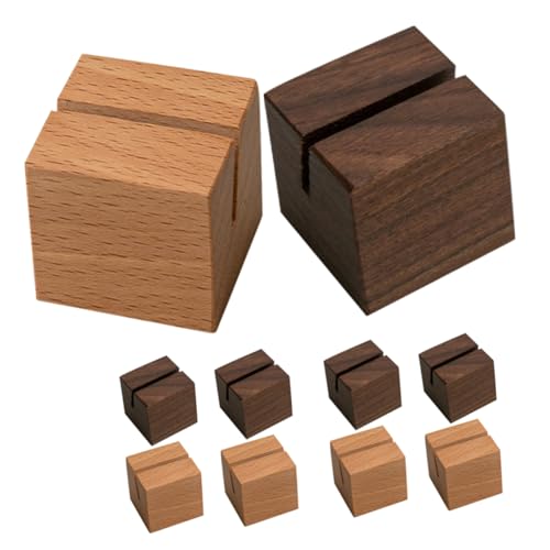 KONTONTY 10 Stück Holz Kartenhalter Teilig Rustikale Tischkarten Visitenkarten Postkartenständer und Walnussholz für Büro Zuhause Dekorativ Funktional mit Schlitzen für Fotos und Notizen KONTONTY 10 Stück Holz Kartenhalter Teilig Rustikale Tischkarten Visitenkarten Postkartenständer und Walnussholz für Büro Zuhause Dekorativ Funktional mit Schlitzen für Fotos und Notizen von KONTONTY