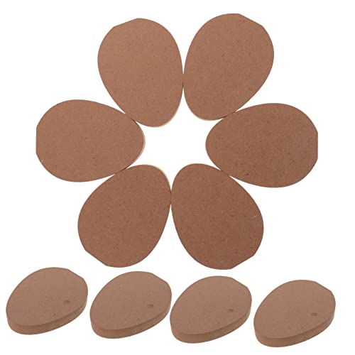 KONTONTY 10 Stück Holzornamente Basteln Tischdekoration Eier Holzscheiben Ornamente Blanko Schilder Zum Basteln Holzscheiben Unbehandeltes Holz Holzhandwerk Ornamente Holzornamente von KONTONTY