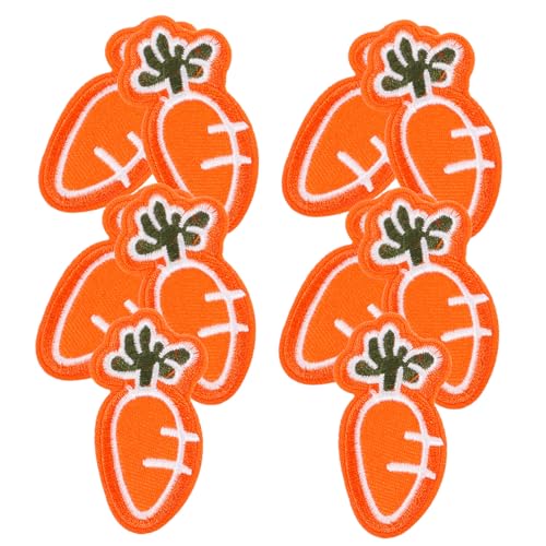 KONTONTY 10 Stück Karottenmuster Stoffpatches Bügelbare Aufnäher für DIY Bekleidung für Jeans Jacken und Taschen Einfache Anwendung Langlebig und Praktisch KONTONTY 10 Stück Karottenmuster Stoffpatches Bügelbare Aufnäher für DIY Bekleidung für Jeans Jacken und Taschen Einfache Anwendung Langlebig und Praktisch von KONTONTY
