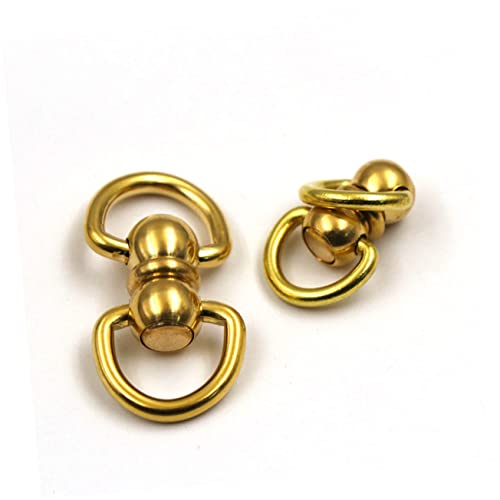 KONTONTY 10 Stück Messing Wirbel Verbindungsstück Handtasche Zubehör Set Größe S Golden von KONTONTY