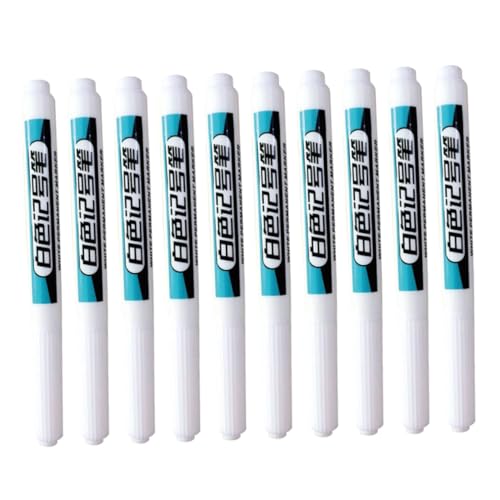 KONTONTY 10 Stück Multi Use Marker für Metall und Bauprojekte Permanent Marker mit Tiefem Loch Hochsichtbare Markierung für Verschiedene Oberflächen Praktische Stifte für Kreative Arbeiten von KONTONTY