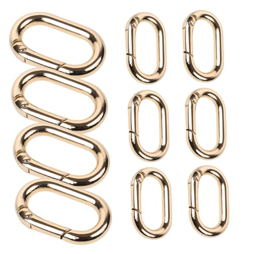 KONTONTY 10 Stück Ovale Metall Federriegel Karabinerhaken für Schlüsselanhänger und Diy Zubehör Robuste und Langlebige Verbindungselemente Gold für Taschen und Outdoor Aktivitäten KONTONTY 10 Stück Ovale Metall Federriegel Karabinerhaken für Schlüsselanhänger und Diy Zubehör Robuste und Langlebige Verbindungselemente Gold für Taschen und Outdoor Aktivitäten von KONTONTY