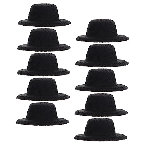 KONTONTY 10 Stück Puppe verkleiden Sich Kostüm puppenkleidung doll Accessories Miniaturpuppen Mini-Geburtstagshüte Puppenhüte selber Machen Miniatur-Jazz-Hut-Dekoration Stoff Black KONTONTY 10 Stück Puppe verkleiden Sich Kostüm puppenkleidung doll Accessories Miniaturpuppen Mini-Geburtstagshüte Puppenhüte selber Machen Miniatur-Jazz-Hut-Dekoration Stoff Black von KONTONTY