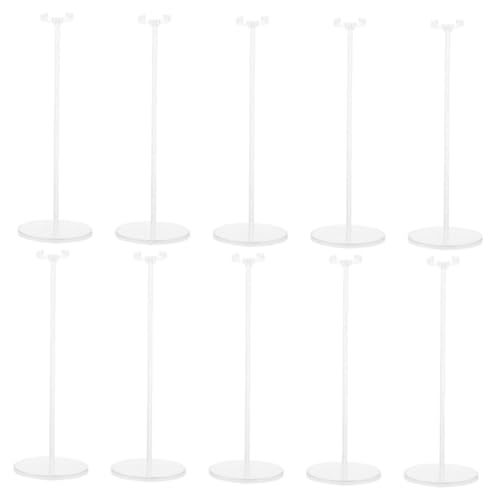 KONTONTY 10 Stück Puppenständer Aktionsfigurhalter Unser Puppenspielzeug-ausstellungsständer Puppen Stehen Zeigen Kleinkinder Organisieren Puppenhalter Stehen Stand Transparent Plastik von KONTONTY