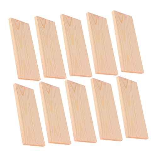 KONTONTY 10 Stück Rechteckige Holzplatten Kiefer für DIY Projekte Basteln Schulprojekte und Modellbau Unbearbeitete Holzblöcke für Kreative Anwendungen von KONTONTY