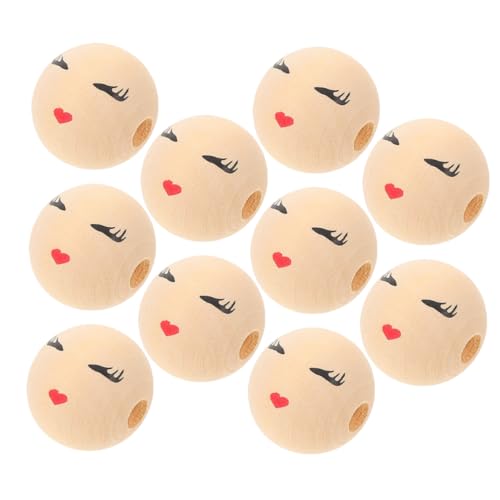 KONTONTY 10 Stück Runde Holzperlen-Accessoires Lächeln Perlen Holzperlen mit Gesichtern Lächeln Gesicht Holzperlen Lächeln Gesicht Perlen kleine Perlen Beige KONTONTY 10 Stück Runde Holzperlen-Accessoires Lächeln Perlen Holzperlen mit Gesichtern Lächeln Gesicht Holzperlen Lächeln Gesicht Perlen kleine Perlen Beige von KONTONTY