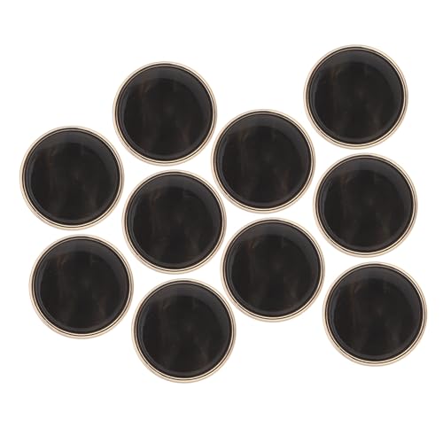 KONTONTY 10 Stück Runde Resin Knöpfe Flach mit Öse Robuste Anzugknöpfe für Mäntel Blazer Pullover Vielseitige Nähknöpfe für DIY Kleidung und Bastelprojekte von KONTONTY