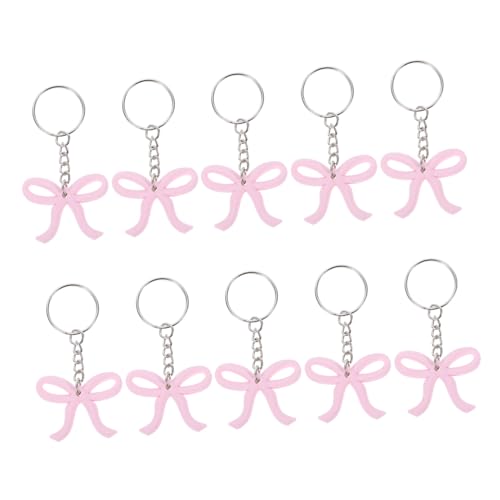 KONTONTY 10 Stück Schleife Schlüsselanhänger Geburtstagsbogendekorationen Nette Schlüsselbundvorräte Schlüsselanhänger für Partyartikel Mini-Schlüsselanhänger Partybevorzugung PVC Rosa KONTONTY 10 Stück Schleife Schlüsselanhänger Geburtstagsbogendekorationen Nette Schlüsselbundvorräte Schlüsselanhänger für Partyartikel Mini-Schlüsselanhänger Partybevorzugung PVC Rosa von KONTONTY