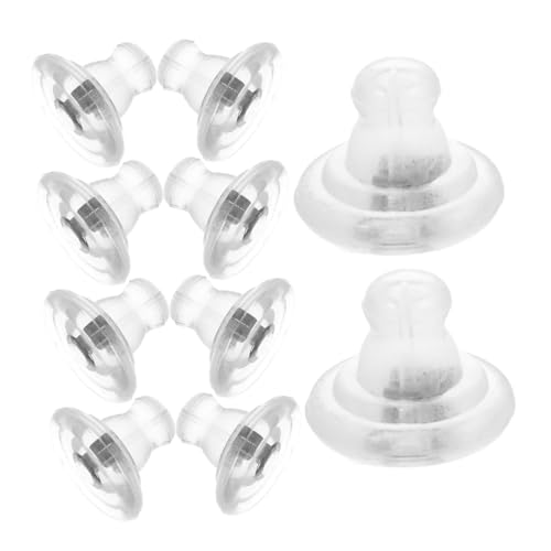KONTONTY 10 Stück Silikon Ohrstecker Verschlüsse Hypoallergene Ohrring Stopper für Sicheren Halt Transparent für Ohrstecker und Hängende Ohrringe Schmuck Zubehör von KONTONTY