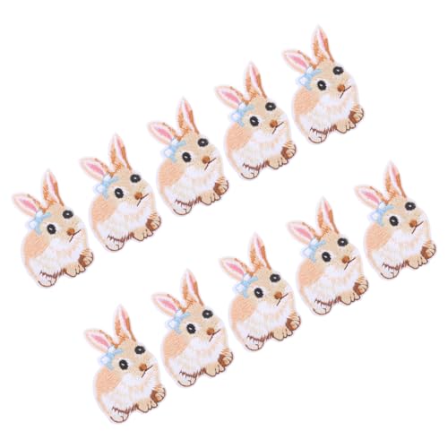 KONTONTY Bestickte Applikationen Mit Häschen Zum Aufbügeln Für Kleidung Hosen Taschen Mit Schleife Cartoon Kaninchen von KONTONTY