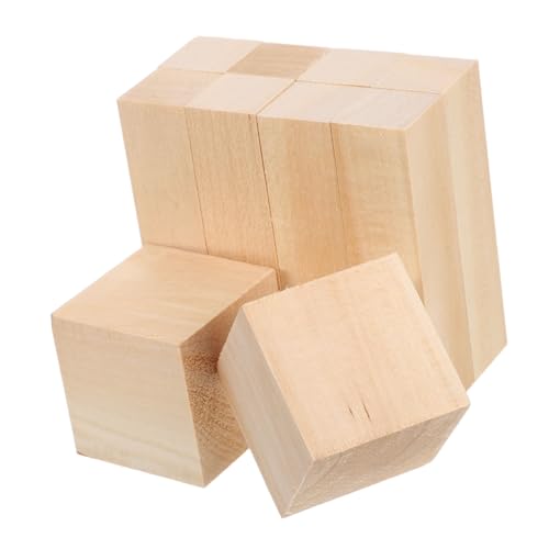 KONTONTY 10 Stück Teiliges Basswood Schnitzholz mit Glatter Oberfläche Natürliche Maserung Weiche Lindenholzblöcke zum Schnitzen und Basteln für Anfänger und DIY Holzkunstprojekte von KONTONTY