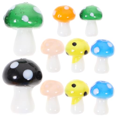 KONTONTY 10 Stück Teiliges Bunte Glaspilz Spacer Perlen DIY Schmuck Bastelperlen für Armbänder Halsketten Ohrringe Kreative Charms Zubehör KONTONTY 10 Stück Teiliges Bunte Glaspilz Spacer Perlen DIY Schmuck Bastelperlen für Armbänder Halsketten Ohrringe Kreative Charms Zubehör von KONTONTY