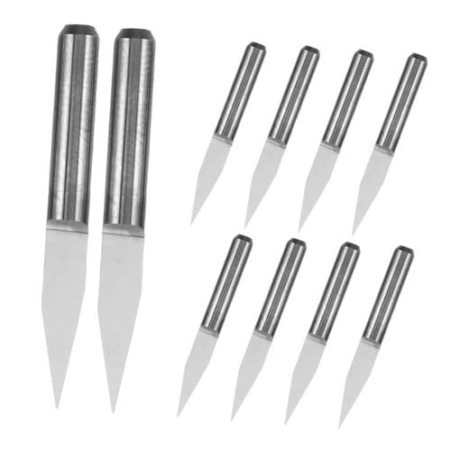 KONTONTY 10 Stück Teiliges Cnc Fräsbit Set Flachboden V-förmige Gravurfräser Hochpräzise Holzfräsbohrer Fräswerkzeug für Holzarbeiten und DIY Gravurprojekte Silber KONTONTY 10 Stück Teiliges Cnc Fräsbit Set Flachboden V-förmige Gravurfräser Hochpräzise Holzfräsbohrer Fräswerkzeug für Holzarbeiten und DIY Gravurprojekte Silber von KONTONTY