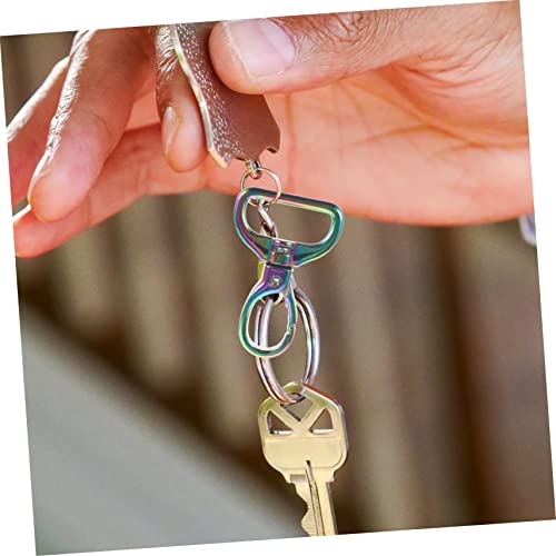 KONTONTY 10 Stück Teiliges D Ring Schlüsselanhänger aus Langlebigem Metall Stabile Karabiner Verschlüsse für Schmuckherstellung und DIY Bastelprojekte zum Befestigen von Lederbändern und KONTONTY 10 Stück Teiliges D Ring Schlüsselanhänger aus Langlebigem Metall Stabile Karabiner Verschlüsse für Schmuckherstellung und DIY Bastelprojekte zum Befestigen von Lederbändern und von KONTONTY