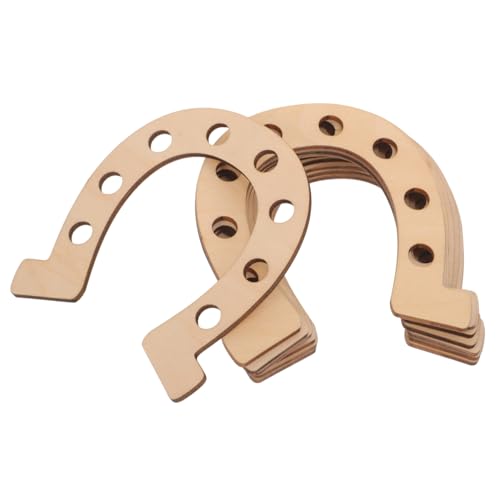 KONTONTY 10 Stück Teiliges Diy Holzscheiben Hufeisenform Unlackierte Holzplättchen für Kreative Bastelprojekte zum Bemalen und Dekorieren für Zuhause KONTONTY 10 Stück Teiliges Diy Holzscheiben Hufeisenform Unlackierte Holzplättchen für Kreative Bastelprojekte zum Bemalen und Dekorieren für Zuhause von KONTONTY