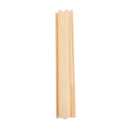 KONTONTY 10 Stück Teiliges Dreieckige Fensterleisten aus Kiefernholz Breit Lang Holzleisten für DIY Fensterrahmen Deko mit Glatter Oberfläche und Natürlichem Finish von KONTONTY