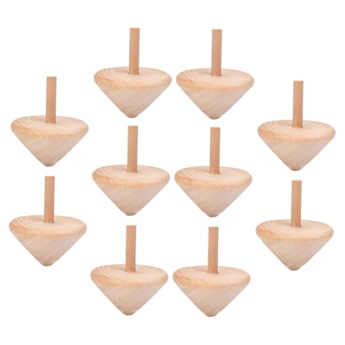 KONTONTY 10 Stück Teiliges Holz Kreisel zum Selbstbemalen Langlebiges DIY Hand Auge Koordination Leichtes Gyro Modell für Kreative Bastelstunden und Partygeschenke KONTONTY 10 Stück Teiliges Holz Kreisel zum Selbstbemalen Langlebiges DIY Hand Auge Koordination Leichtes Gyro Modell für Kreative Bastelstunden und Partygeschenke von KONTONTY