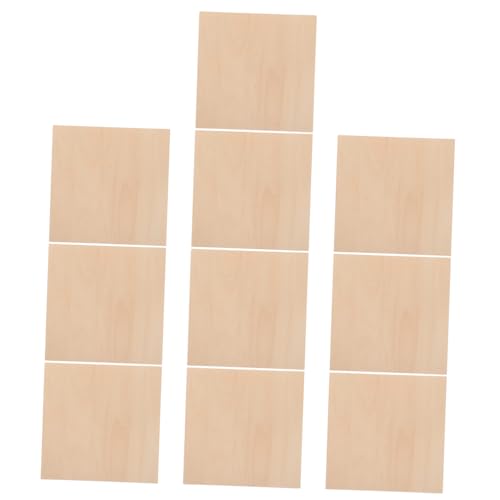 KONTONTY 10 Stück Teiliges Holzplatten für Bastelprojekte Dünne Holzblätter Sperrholz für Diy Handwerk für Brandmalerei Modellbau und Kunstwerke von KONTONTY