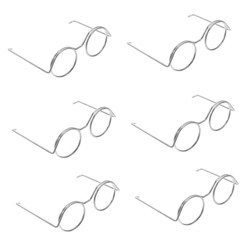 KONTONTY 10 Stück Teiliges Miniature Puppenbrillenrahmen ohne Gläser Modisches Zubehör für Puppen Robuste und Stilvolle Brillen für Kreative Fotografie und Dekoration von KONTONTY