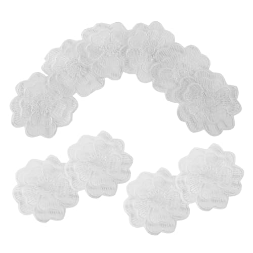 KONTONTY 10 Stück Teiliges Organza Spitzen Patch Selbstklebend Bestickte Applikationen zur Schnellen Reparatur und Dekoration von Tüllröcken und Kleidern Strapazierfähiges Vielseitiges von KONTONTY