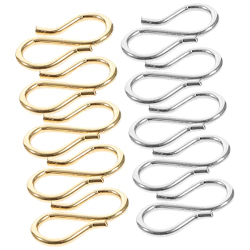 KONTONTY 10 Stück Teiliges S Haken Schmuckverschluss für DIY Armband Kette Verbinder Rostfrei Leicht Kompakt zum Reparieren und Basteln von Schmuckaccessoires von KONTONTY