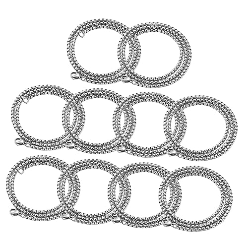 KONTONTY 10 Stück Teiliges Schmuckkette Diy Halsketten und Armband Material Langlebige Glatte Ketten für Individuelles Schmuck Basteln Rostfrei Farbbeständig Vielseitig Einsetzbar KONTONTY 10 Stück Teiliges Schmuckkette Diy Halsketten und Armband Material Langlebige Glatte Ketten für Individuelles Schmuck Basteln Rostfrei Farbbeständig Vielseitig Einsetzbar von KONTONTY