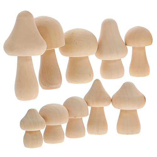 KONTONTY 10 Stück Teiliges Unbemalte Holzpilze zum Basteln Holzspielzeug für Fördert Kreativität und Geschicklichkeit für DIY Projekte und Malaktivitäten KONTONTY 10 Stück Teiliges Unbemalte Holzpilze zum Basteln Holzspielzeug für Fördert Kreativität und Geschicklichkeit für DIY Projekte und Malaktivitäten von KONTONTY
