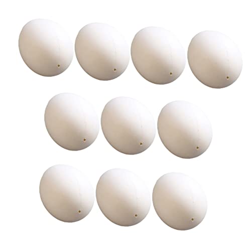KONTONTY 10 Stück bemalte Eier Weiß Dekorateur ostereier basteln für ostern osterpresente für geldgeschenke ostern easter present Partydekorationen Handbemaltes Ei DIY-Ostereier Plastik von KONTONTY