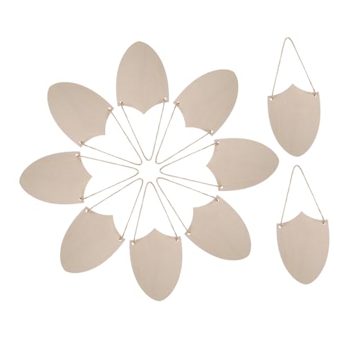 KONTONTY 10 Stück Holzanhänger Unbehandelte Schilder Zum Bemalen Mit Juteschnüren Diy-holzformen Für Geburtstags Und Weihnachts-dekoration KONTONTY 10 Stück Holzanhänger Unbehandelte Schilder Zum Bemalen Mit Juteschnüren Diy-holzformen Für Geburtstags Und Weihnachts-dekoration von KONTONTY
